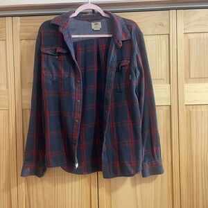 Vans Red and Blue Plaid Shirt